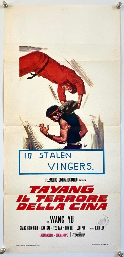Wang Yu, King of Boxers (1973) - Originele filmposter, Verzenden, Gebruikt, A1 t/m A3, Film en Tv