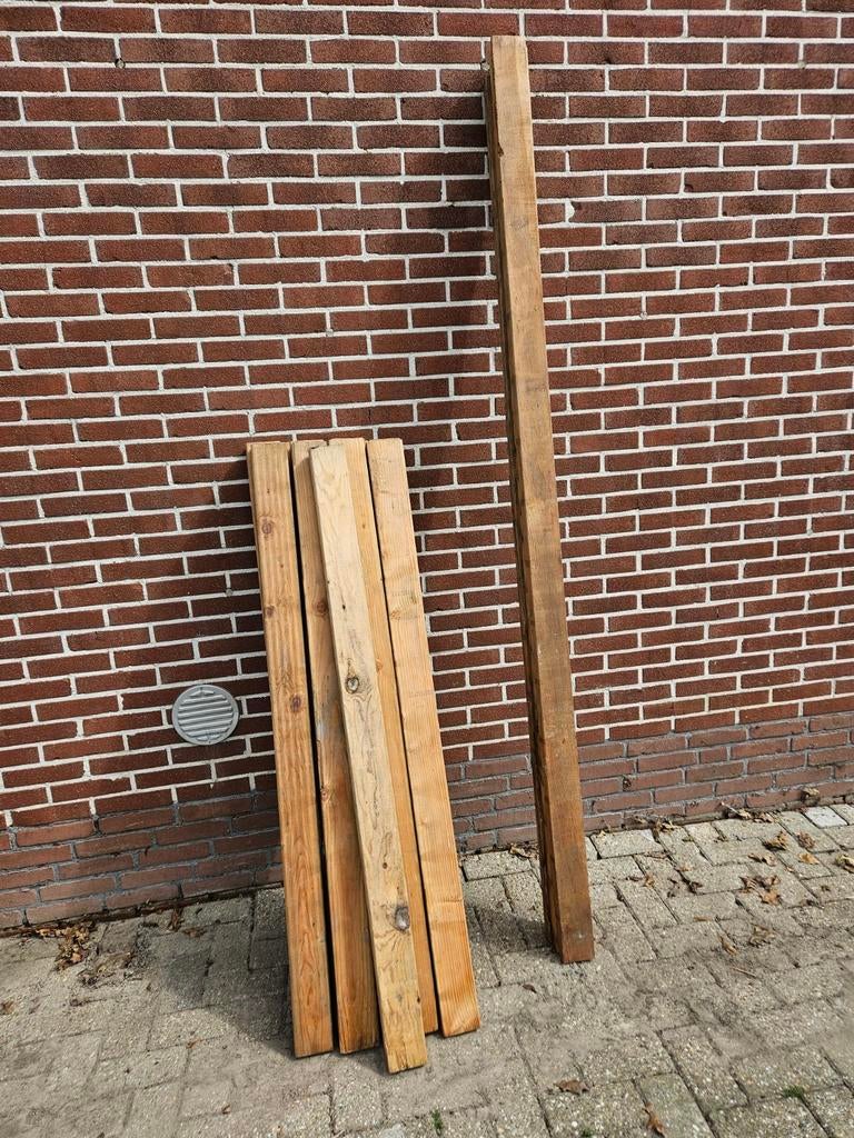 Douglas balken 17x143 cm en 3 x 235cm   kopmaat 9x4cm, Doe-het-zelf en Verbouw, Hout en Planken, Gebruikt, 25 tot 50 mm, 200 tot 250 cm