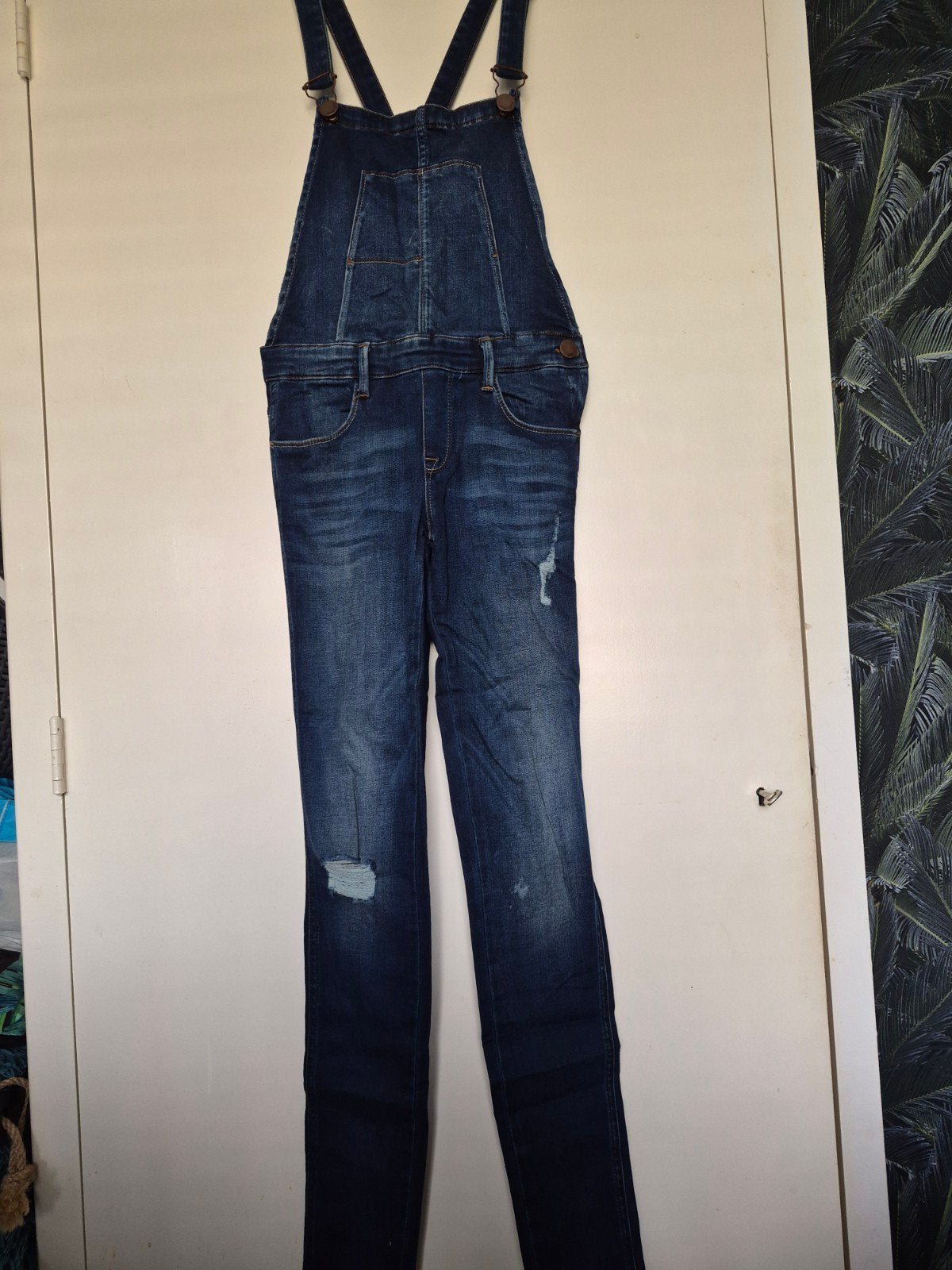 stoere spijker jumpsuit /tuinpak, Blauw, Ophalen of Verzenden, Zo goed als nieuw, Maat 36 (S)