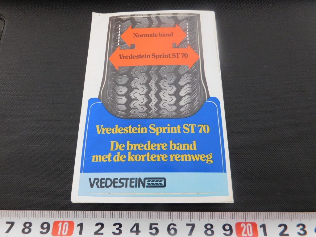 sticker VREDESTEIN Sprint ST70 De bredere band  *, Ophalen, Zo goed als nieuw