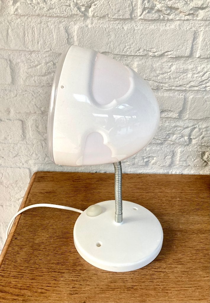 Ikea Zweden: witte tafellamp, type Skojig. Ontw: H. Preutz., Wit, Ophalen of Verzenden, Zo goed als nieuw, IKEA