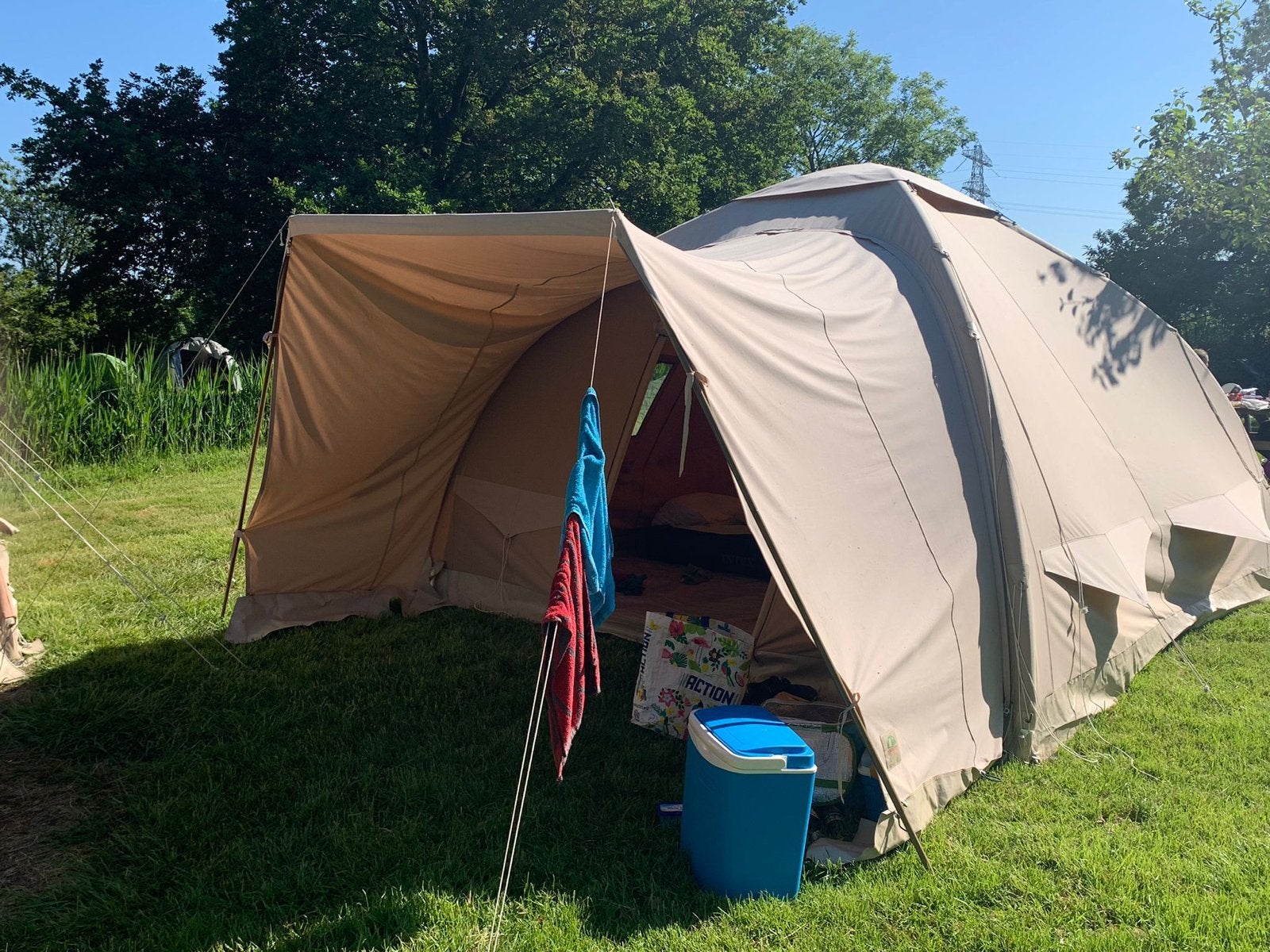 Gebruikte Karsten tent 3x3 + luifel, Ophalen, Gebruikt, Tot en met 6