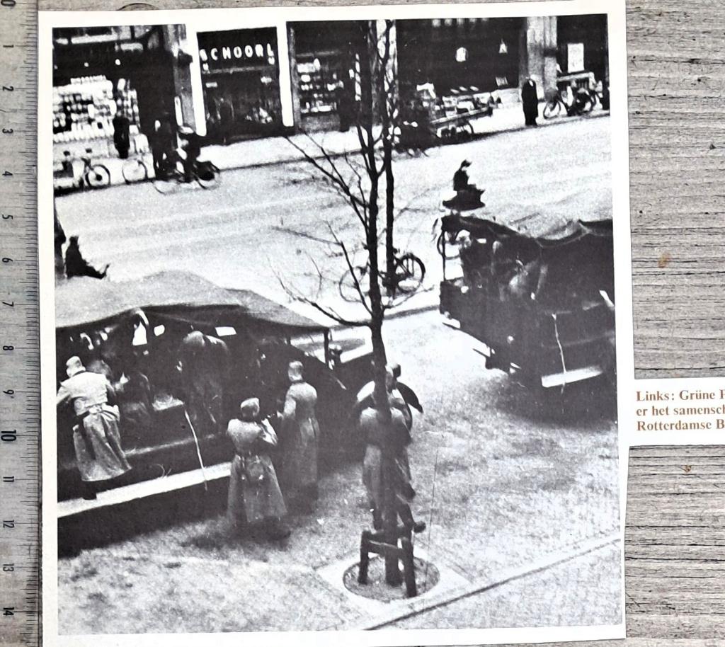 Amsterdam 1944, samenscholing verjaagd op Rokin door Grüne, Verzenden, 1940 tot 1960, Gebruikt, Overige onderwerpen