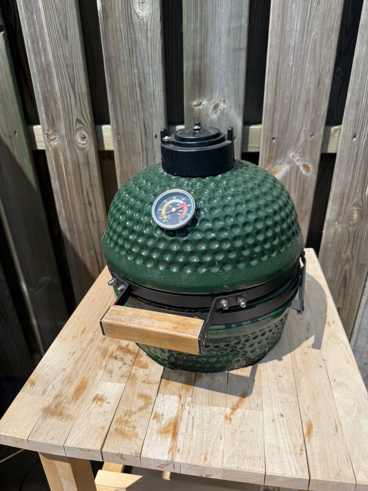 Mini kamado bbq, Tuin en Terras, Houtskoolbarbecues, Ophalen, Zo goed als nieuw