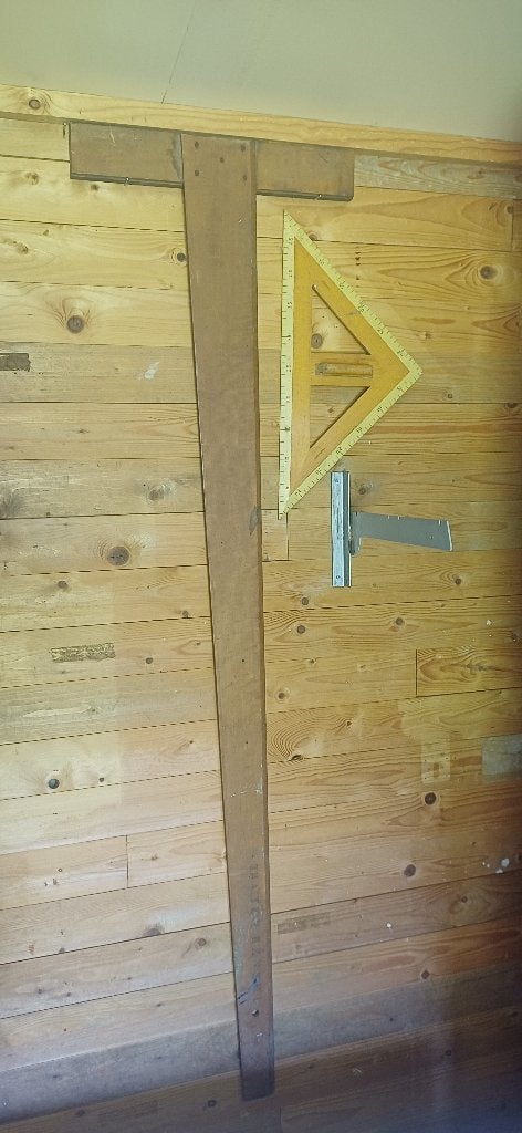 Tekenhaak en driehoek, Doe-het-zelf en Verbouw, Tekentafels, Ophalen, Gebruikt, 150 tot 170 cm