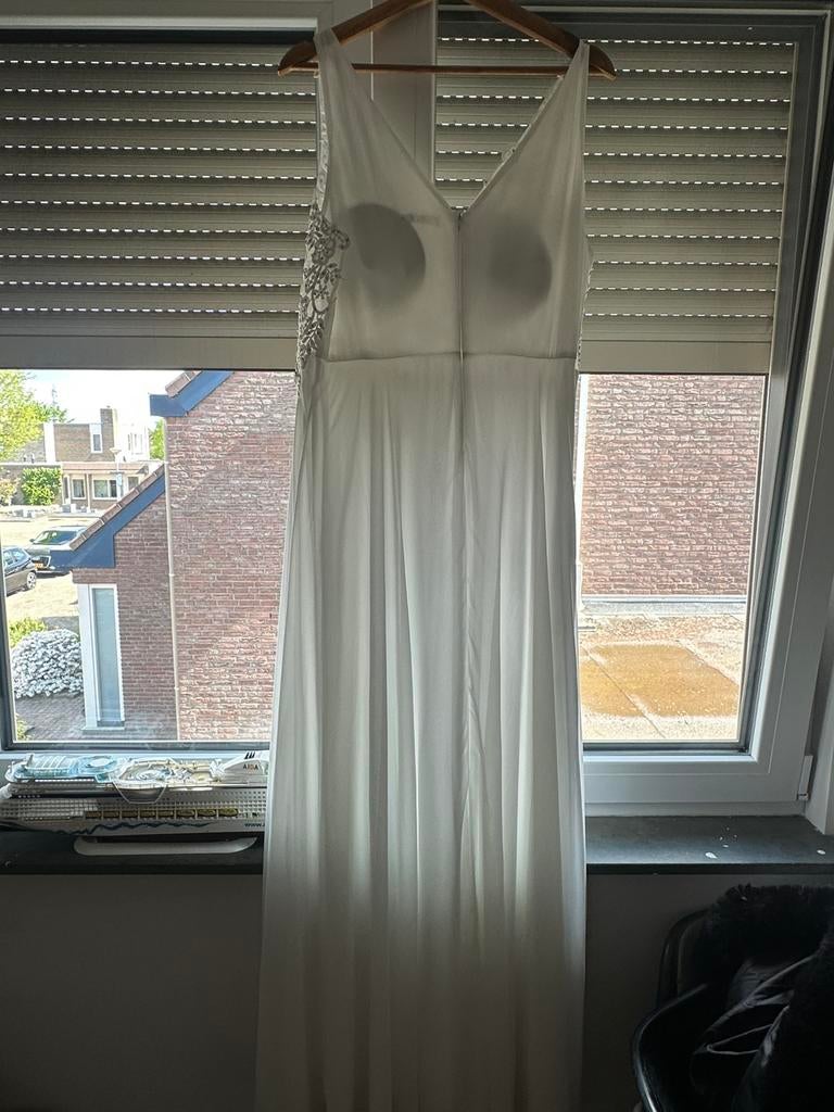 Queen size gala jurk, Ophalen, Wit, Maat 46/48 (XL) of groter, Nieuw
