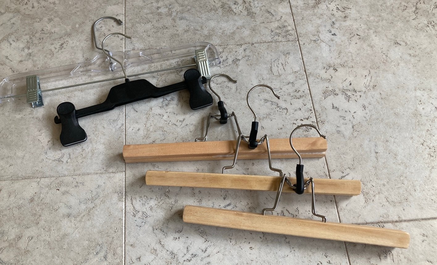 Broek hangers kledinghangers, 5 stuks, Ophalen of Verzenden, Zo goed als nieuw, Hout