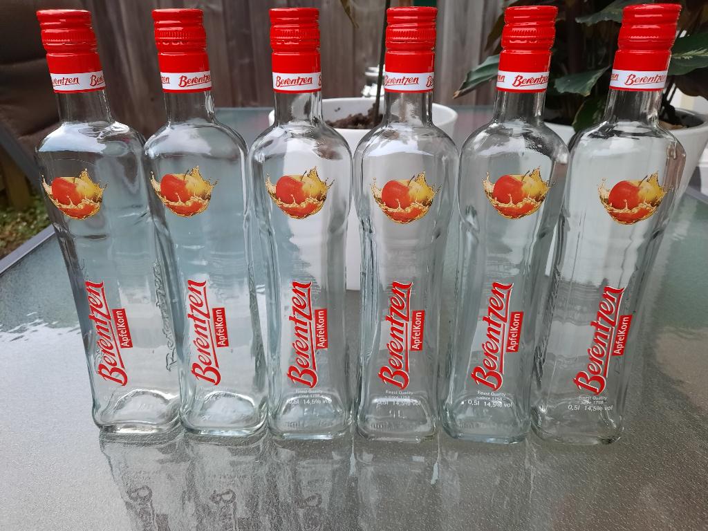 APFELKORN 10 LEGE FLESSEN Leuk en decoratief!, Verzamelen, Glas en Borrelglaasjes, Verzenden, Zo goed als nieuw, Overige typen