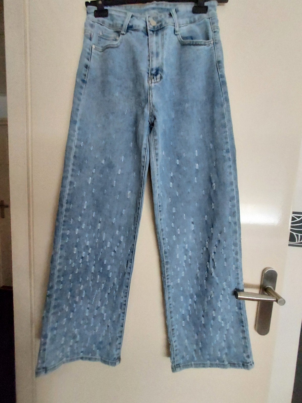 Lichte spijkerbroek met wijde pijpen, maat 40/L, Blauw, Ophalen of Verzenden, W33 - W36 (confectie 42/44), Onbekend