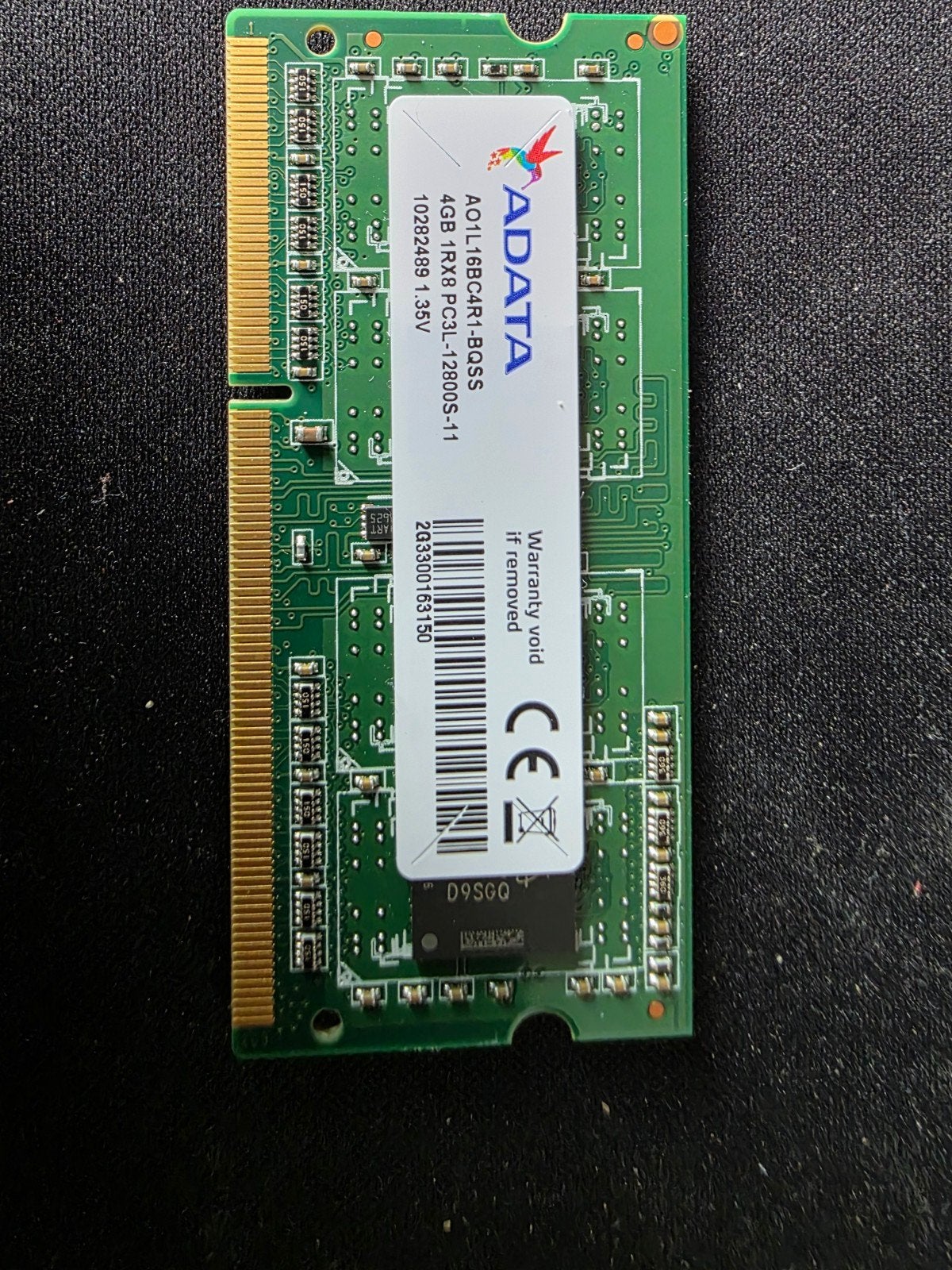 ADATA 4GB 1Rx8 PC3L-12800S RAM voor Laptop, Computers en Software, RAM geheugen, Gebruikt, DDR3, Ophalen of Verzenden, Laptop