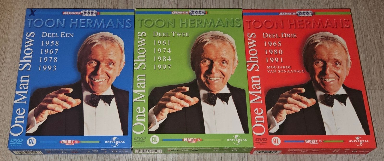 Toon Hermans One Man Shows - Deel 1, 2 en 3 (DVD Boxset), Gebruikt, Alle leeftijden, Nederlands, Toon Hermans