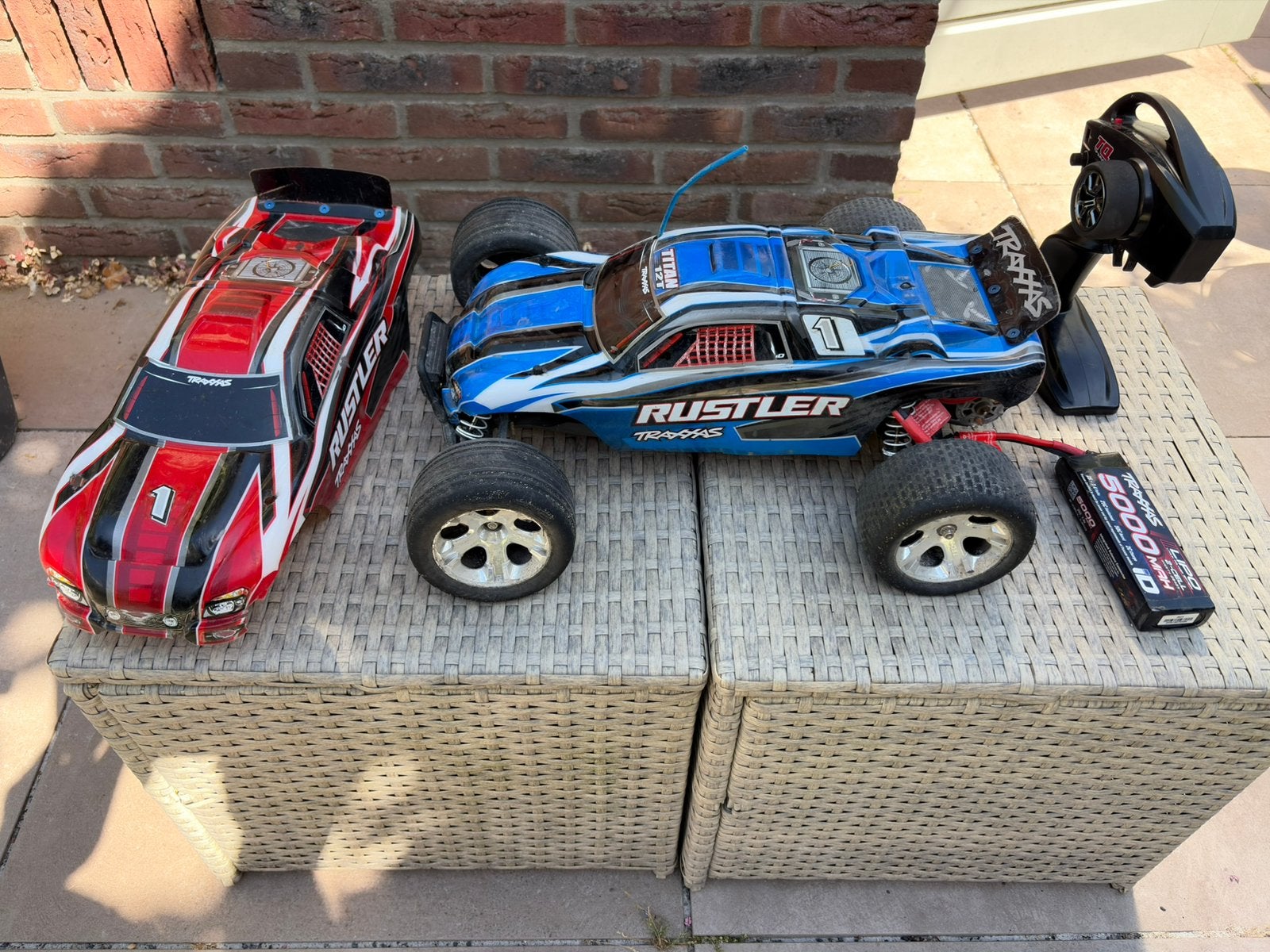 Traxxas Rustler 2WD, Elektro, Gebruikt, Auto offroad, Ophalen of Verzenden