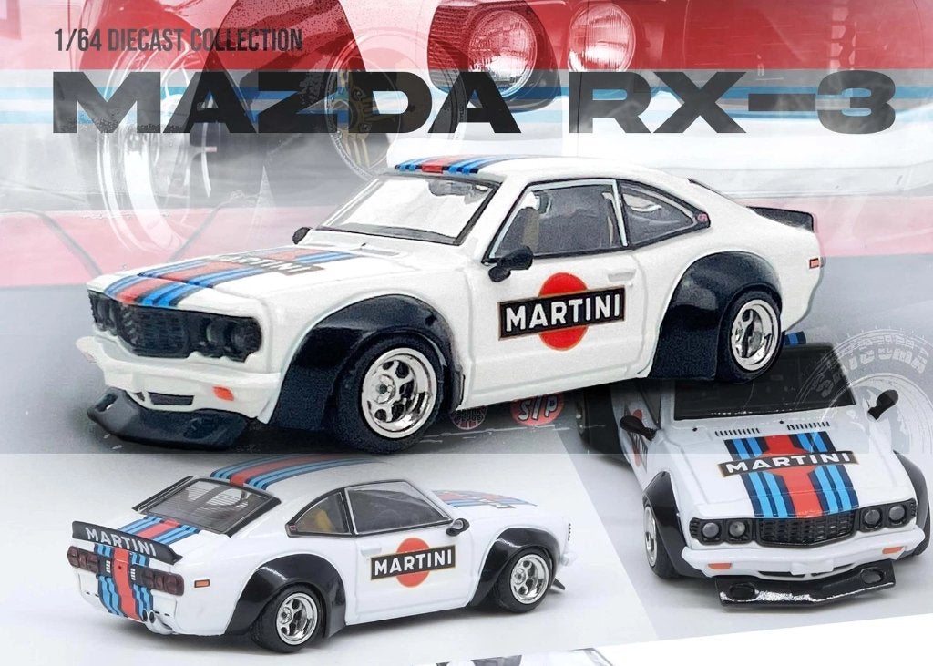 Mazda Savanna RX-3 van Inno64 1/64 Martini Racing Livery, Ophalen of Verzenden, Nieuw, Auto