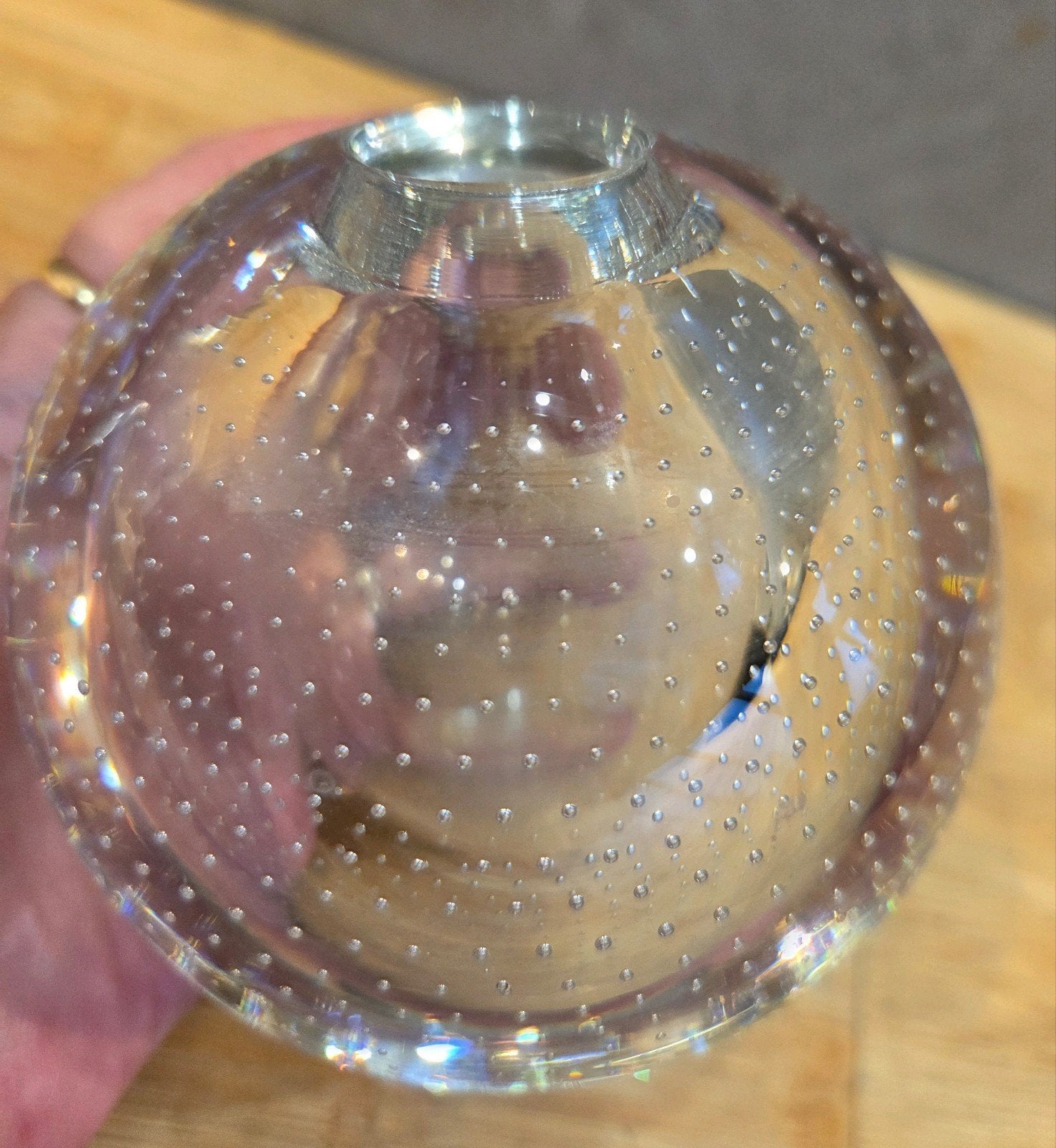 Mooi spijkerbol vaasje 9 cm 1104 gram, Ophalen