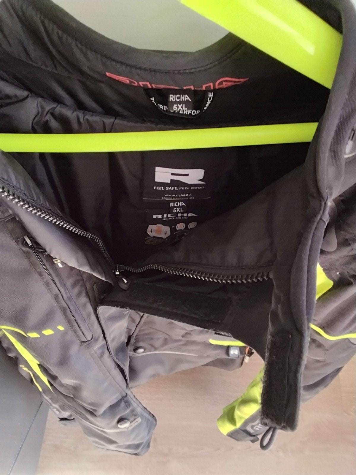 Richa textiele motorjas - Zwart/Neon Geel - Maat 5XL, Motoren, Jas | textiel, Heren, Ophalen of Verzenden, Richa