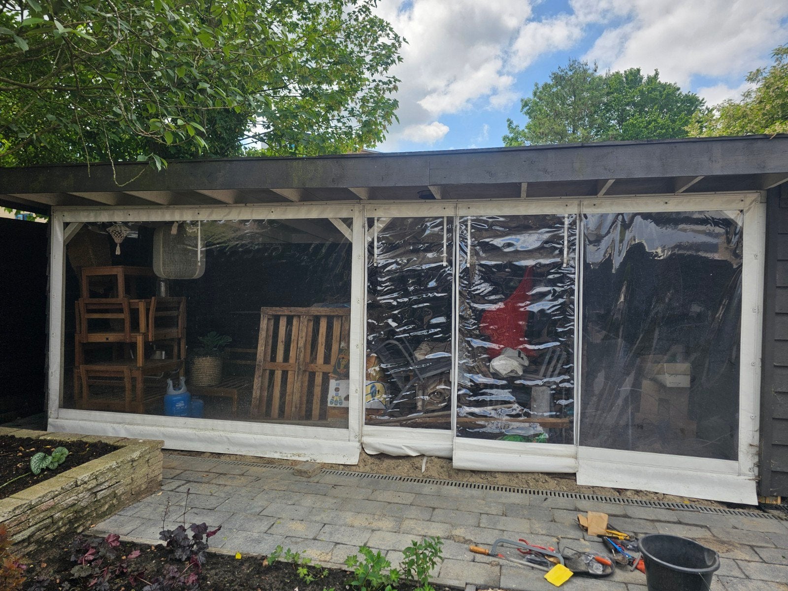 Transparante zeilen voor overkapping of partytent, Ophalen, Gebruikt, Overige typen, Minder dan 4 meter