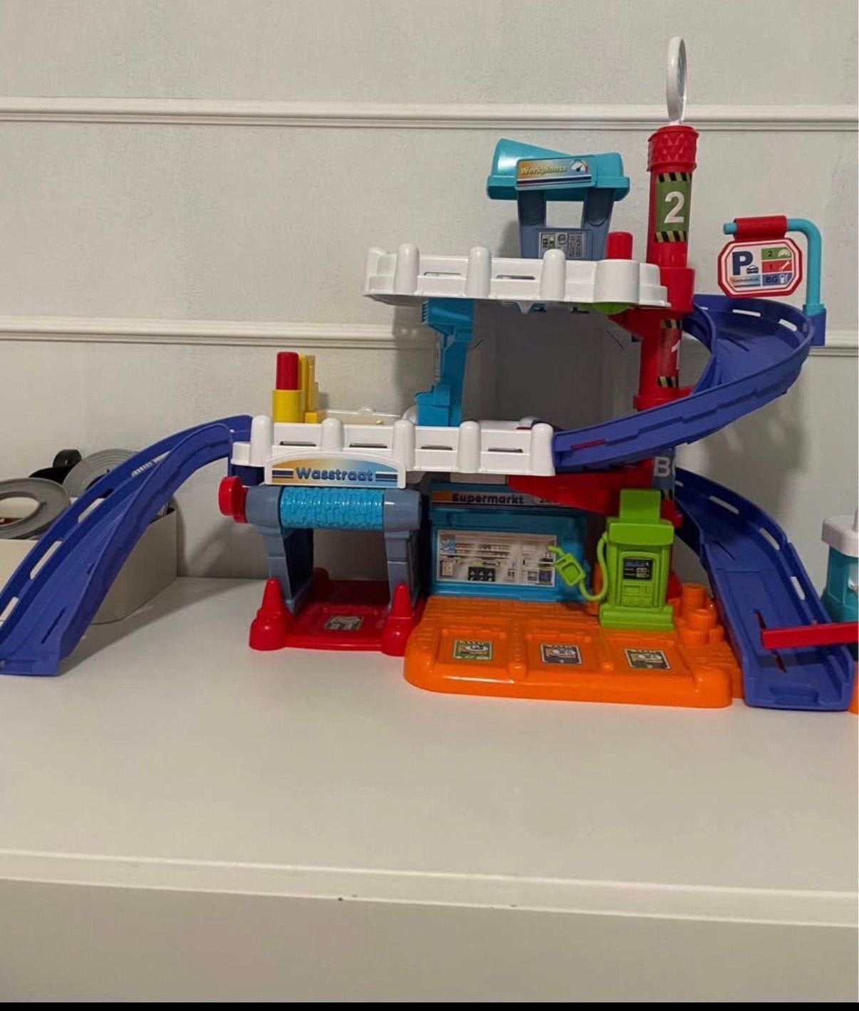 VTech Toet Toet Auto's Parkeergarage, Kinderen en Baby's, Speelgoed | Vtech, Ophalen, Zo goed als nieuw, 6 maanden tot 2 jaar