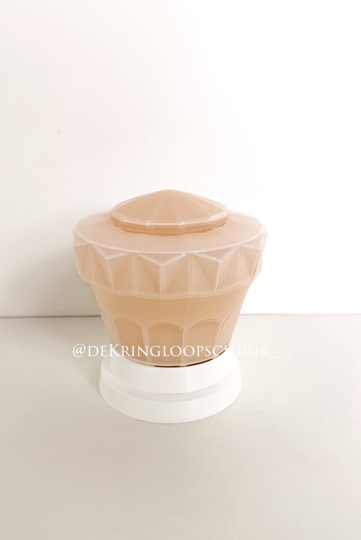 Lichtroze roze vintage thabur lamp plafondlamp, Ophalen of Verzenden, Zo goed als nieuw