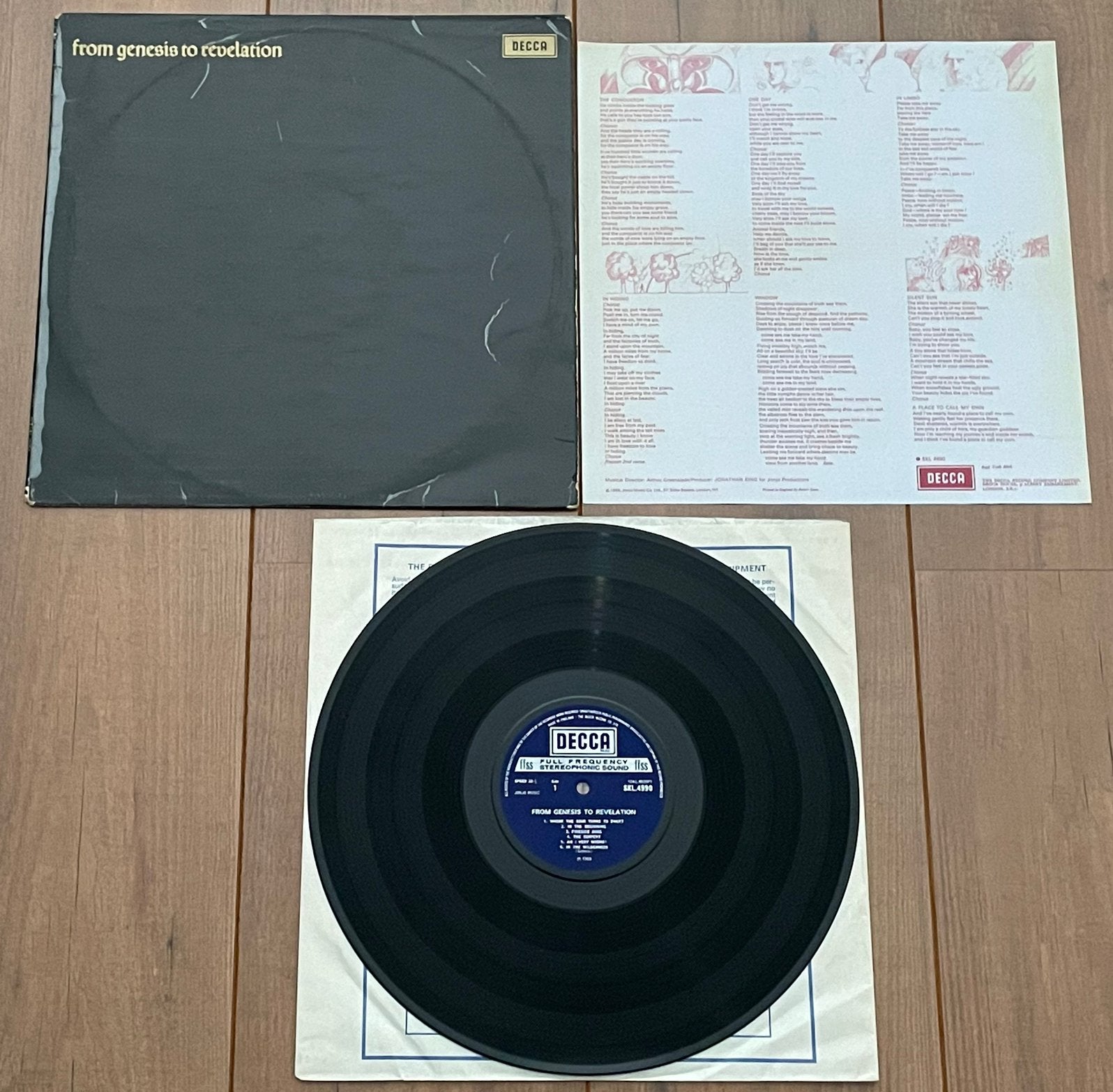 Genesis - From Genesis To Revelation lp / UK '70, w. insert, LP, Ophalen of Verzenden, 12 inch, Beschermende buitenhoes