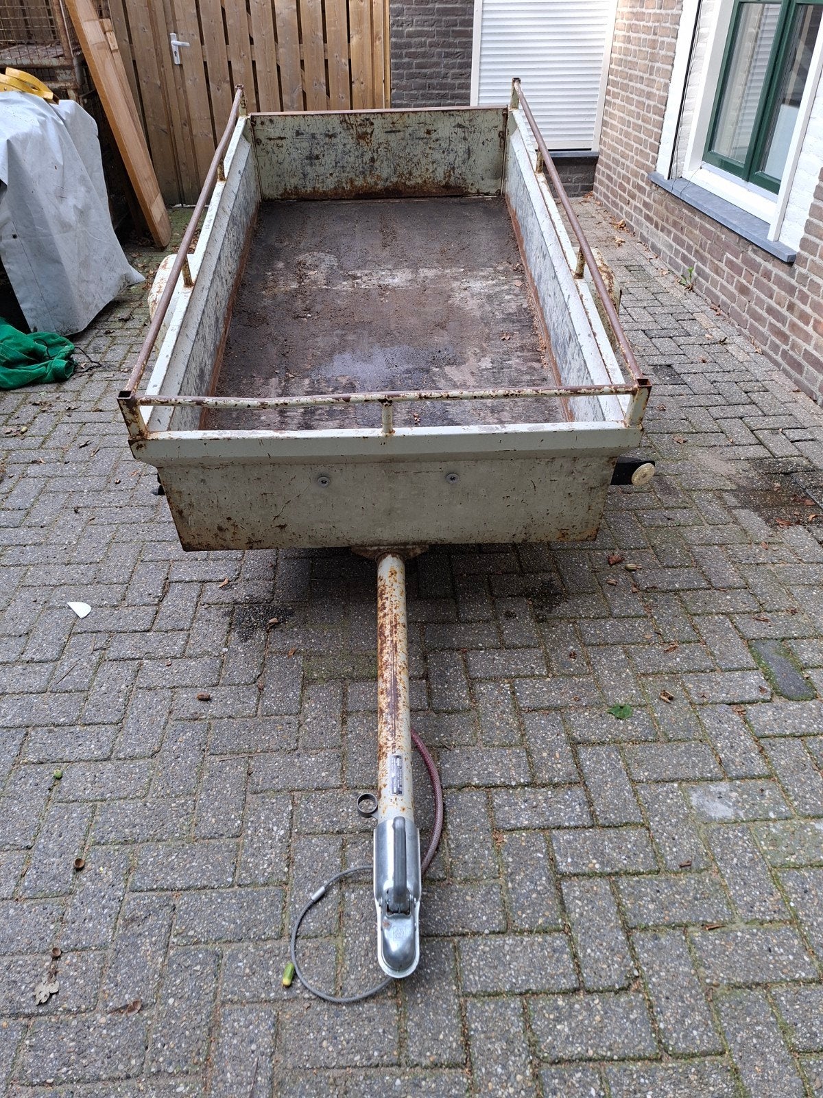 Saris Aanhanger - Robuuste Enkele As Bakwagen, Ophalen