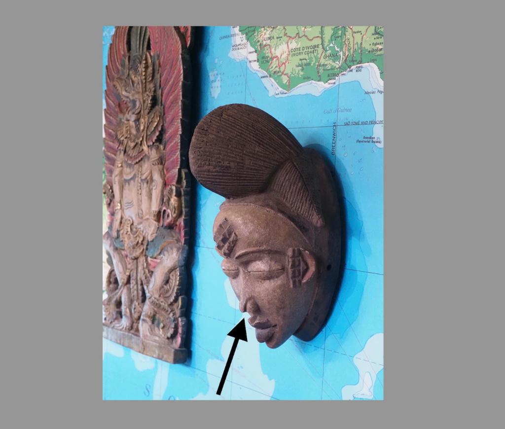PUNU Mukudj / Okuyi masker Gabon (120828-23), Ophalen of Verzenden