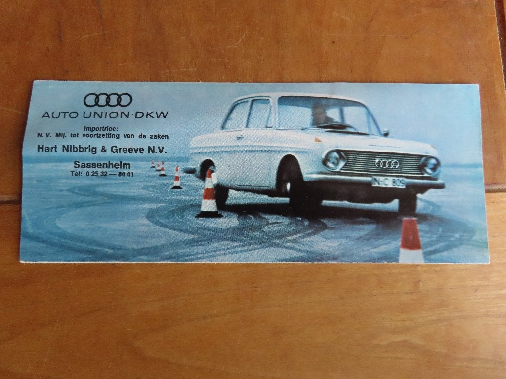 Compacte folder Auto Union - DKW programma, Ophalen of Verzenden, Zo goed als nieuw, Overige merken, Auto Union