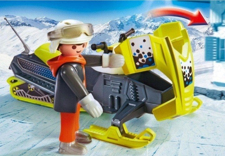 Complete set Playmobil Family Fun Sneeuwscooter 9285, Kinderen en Baby's, Speelgoed | Playmobil, Complete set, Voertuig, Zo goed als nieuw