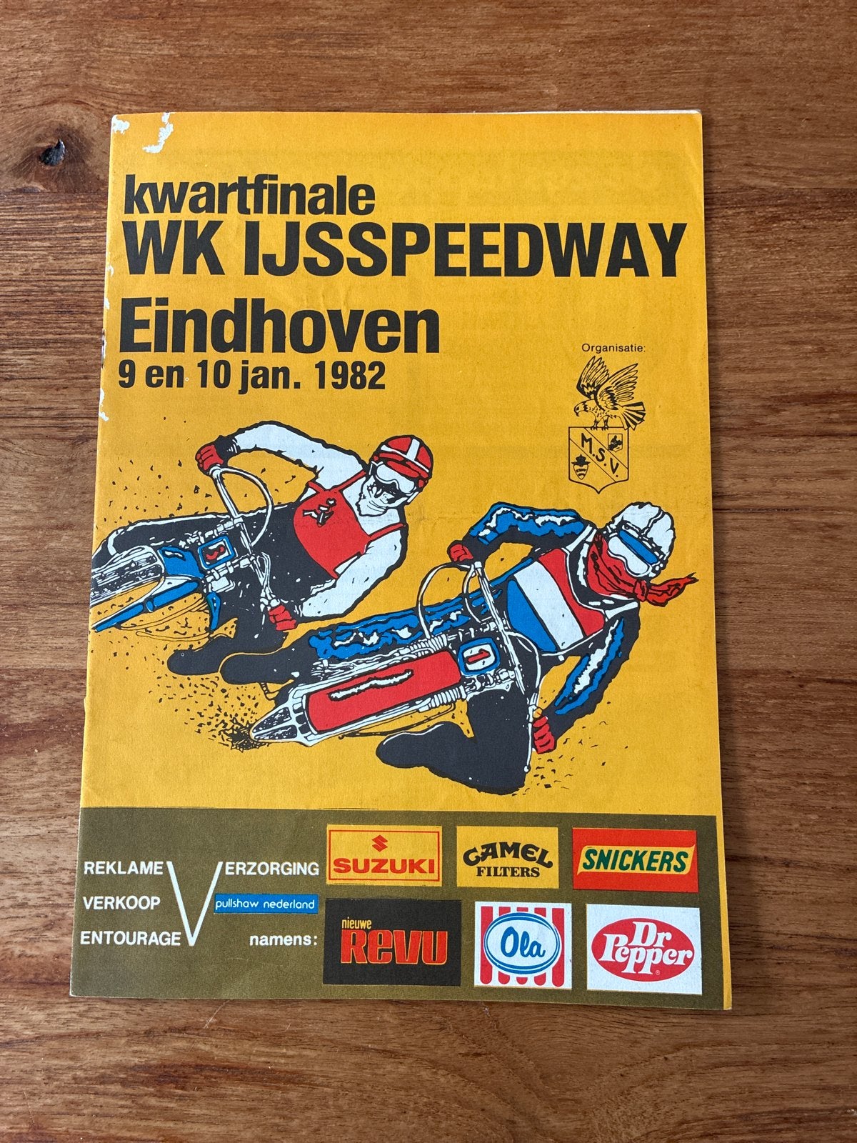 Kwartfinale WK IJsspeedway Eindhoven 1982 Programma, Ophalen of Verzenden, Gelezen, Sport en Vrije tijd