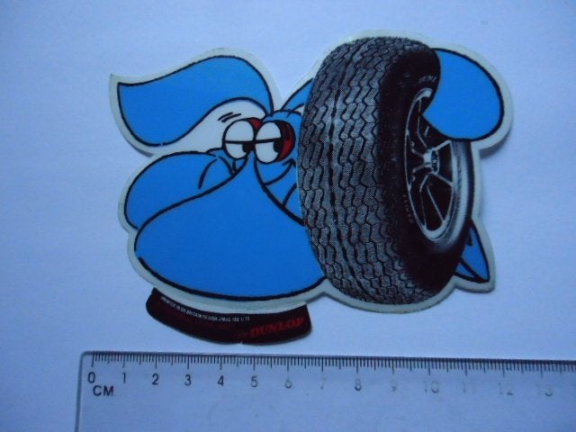 sticker oud DUNLOP auto race f1 autosport motor retro plasti, Verzenden, Zo goed als nieuw, Bedrijf of Vereniging