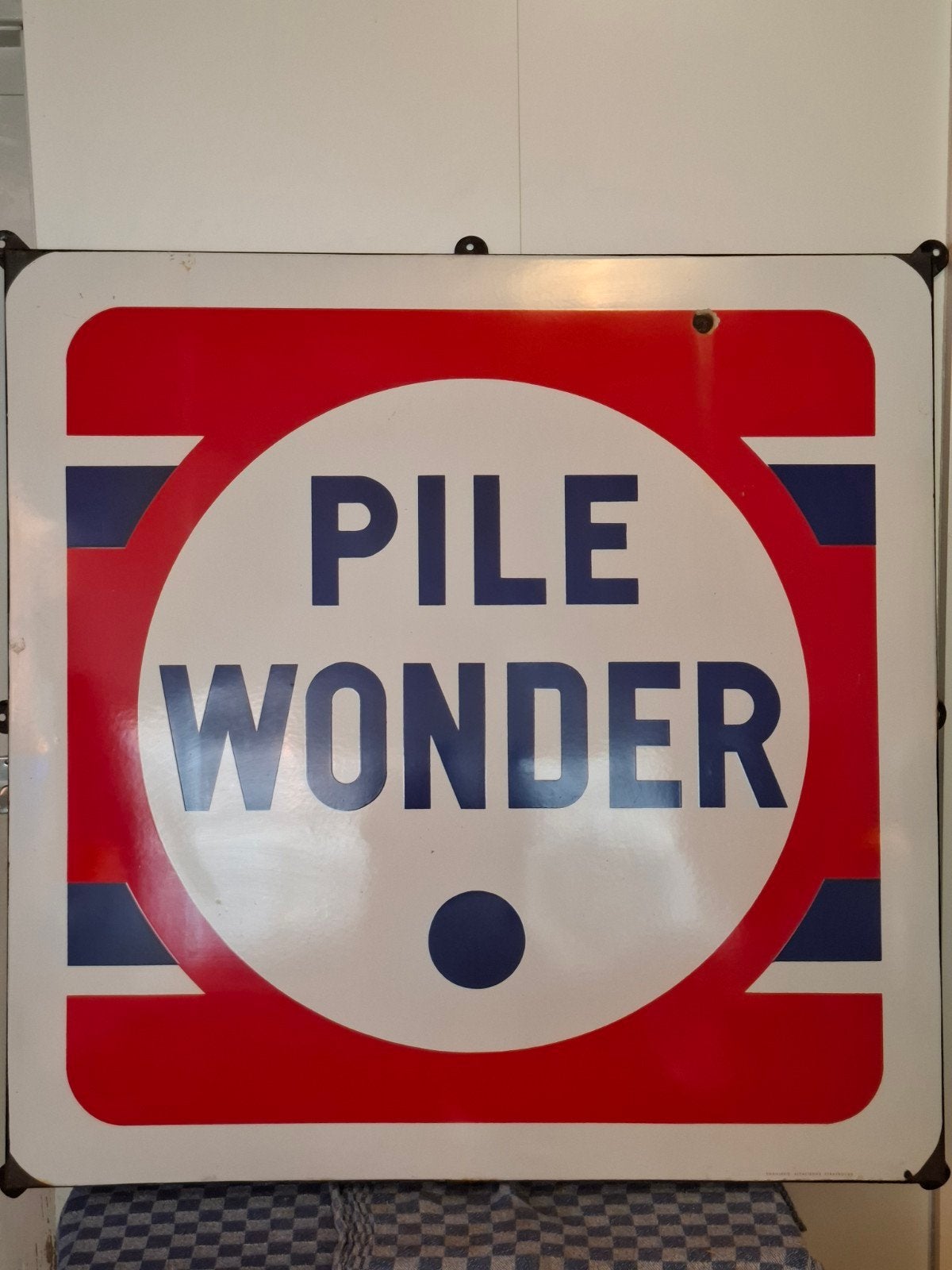 emaille bord, Ophalen of Verzenden, Zo goed als nieuw, Reclamebord