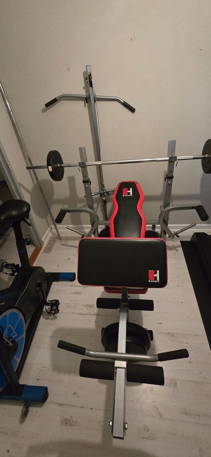 Complete Krachtstation met Halters en Gewichten, Ophalen, Gebruikt, Armen, Krachtstation