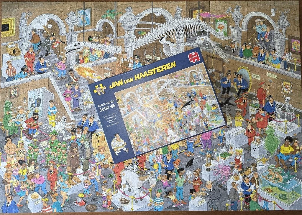 Jan van Haasteren, Rariteitenkabinet, 3000 stukjes, Ophalen of Verzenden, Meer dan 1500 stukjes, Zo goed als nieuw, Legpuzzel
