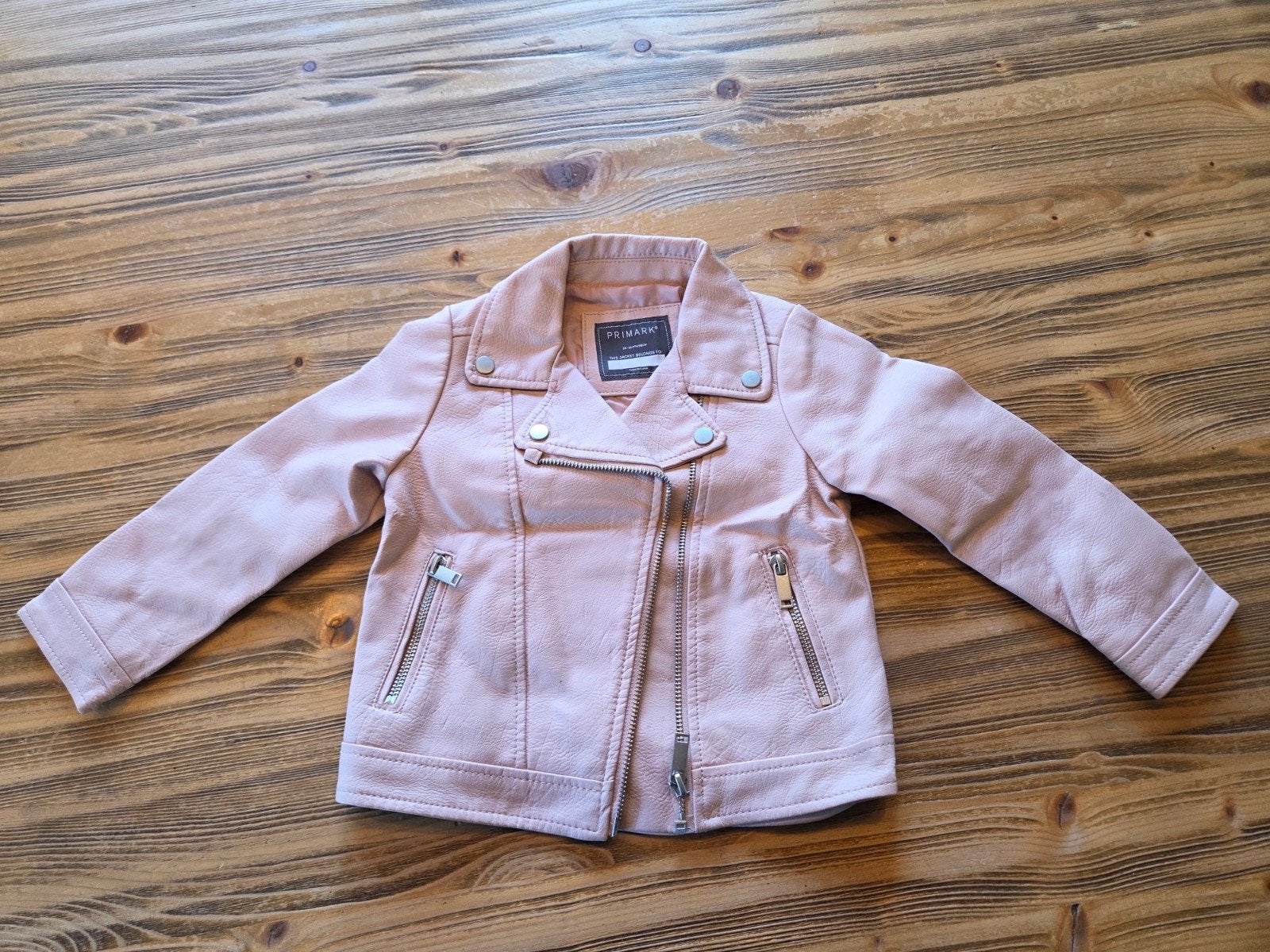 Roze Primark bikerjack voor meisjes - Maat 98 (24-36 mnd), Ophalen of Verzenden, Zo goed als nieuw, Primark, Meisje
