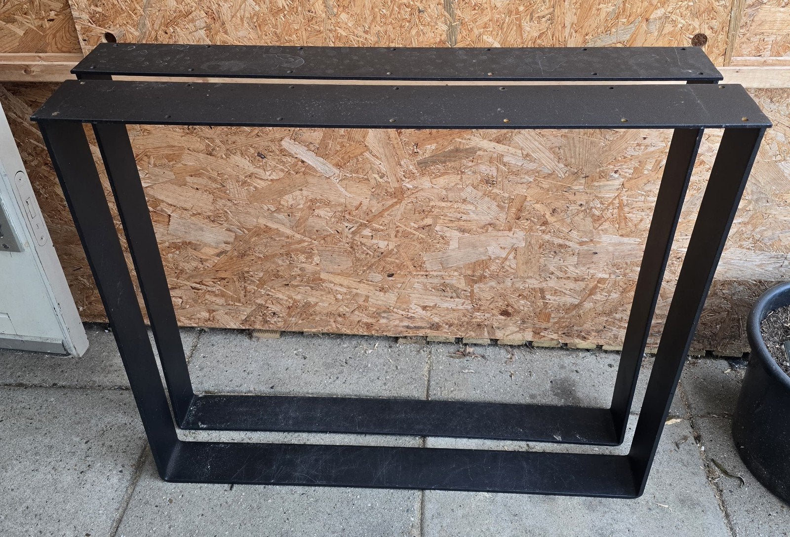 WOOOD U-vorm tafelpoten, zwart metaal, 72x82x8 cm, Ophalen of Verzenden