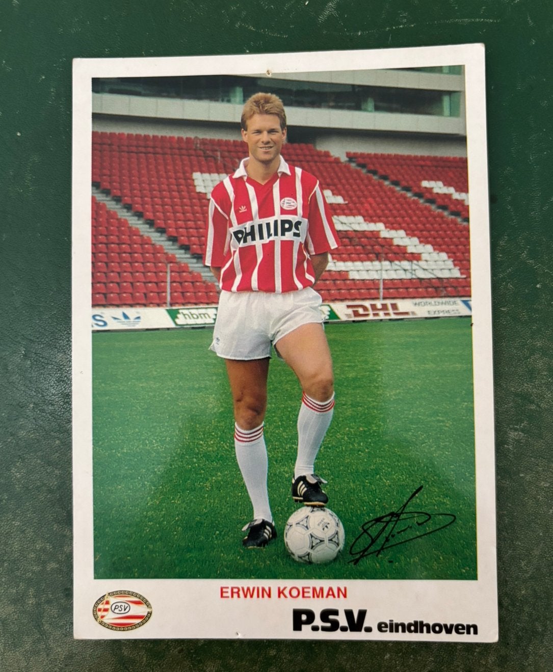 Spelerskaart Erwin Koeman PSV, Ophalen of Verzenden, Zo goed als nieuw, PSV, Spelerskaart