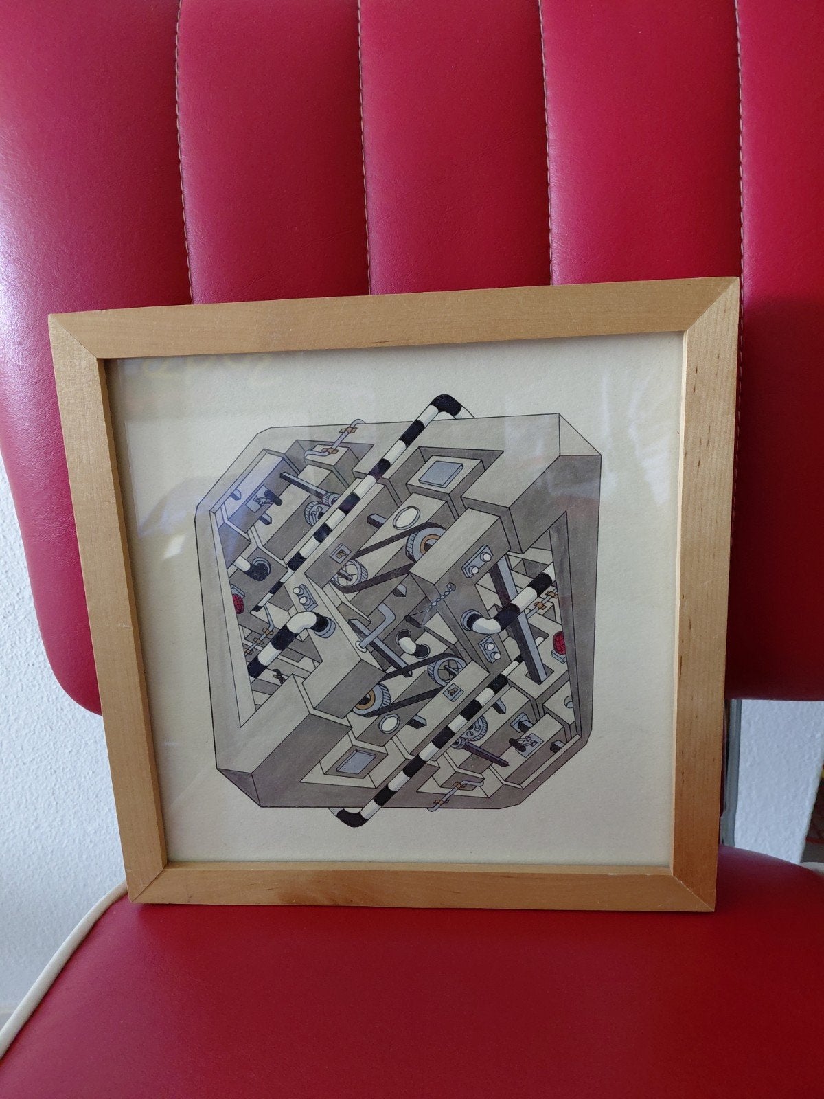 mooie tekening escher stijl, Antiek en Kunst, Ophalen of Verzenden, Tekening