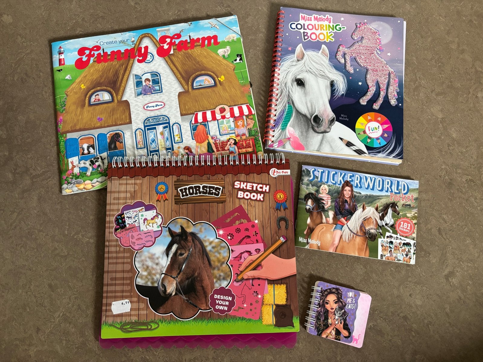 Miss Melody paarden en poezen knutsel- en kleurboeken, Kinderen en Baby's, Ophalen of Verzenden, Gebruikt, Knutselen