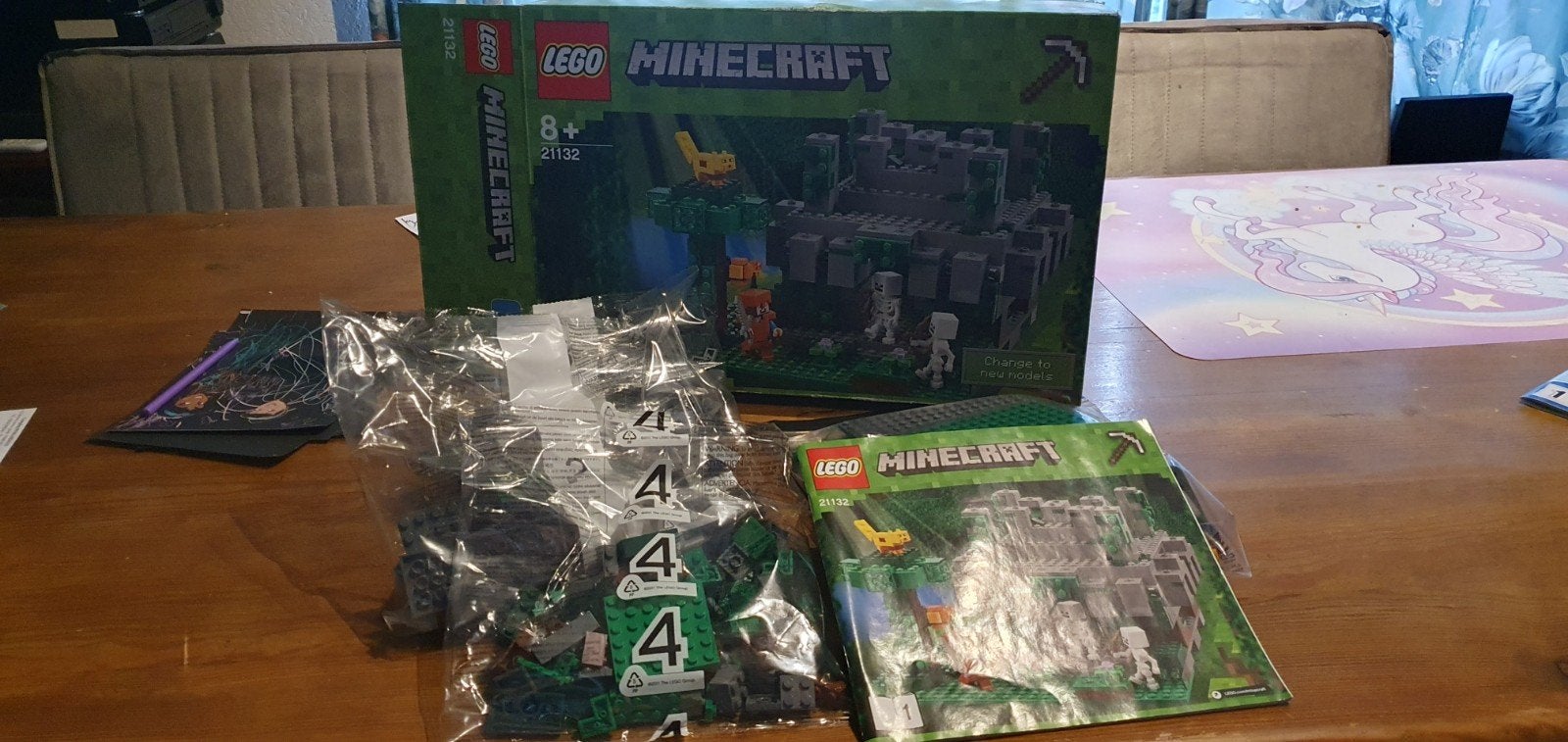 Lego Minecraft 21132 Jungle Tempel - Grotendeels Ongeopend, Lego, Ophalen of Verzenden, Zo goed als nieuw, Compleet