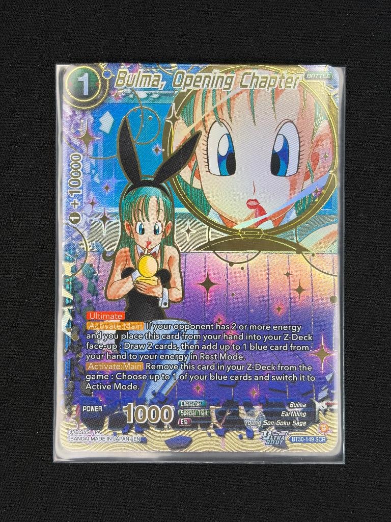 Bulma - Opening Chapter BT30-149 SCR - Dragon ball, Ophalen of Verzenden, Nieuw, Losse kaart, Foil