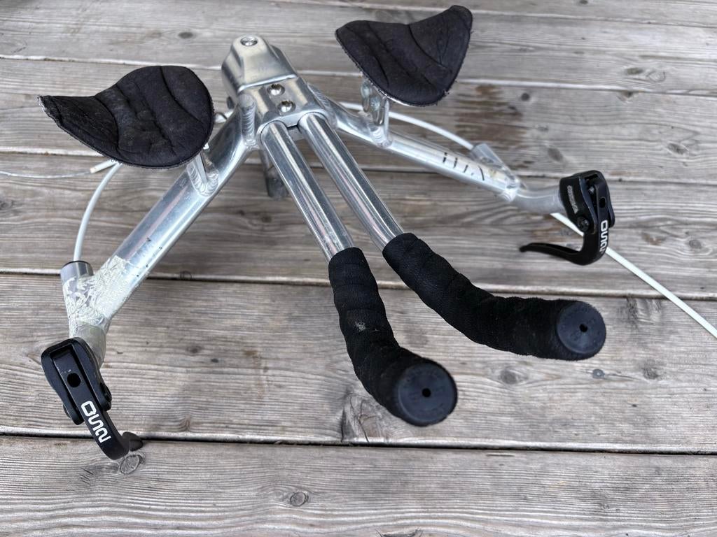 ITM Dual tijdritstuur / triatlonstuur aluminium, Fietsen en Brommers, Fietsonderdelen, Gebruikt, Stuur, Ophalen of Verzenden, Aluminium