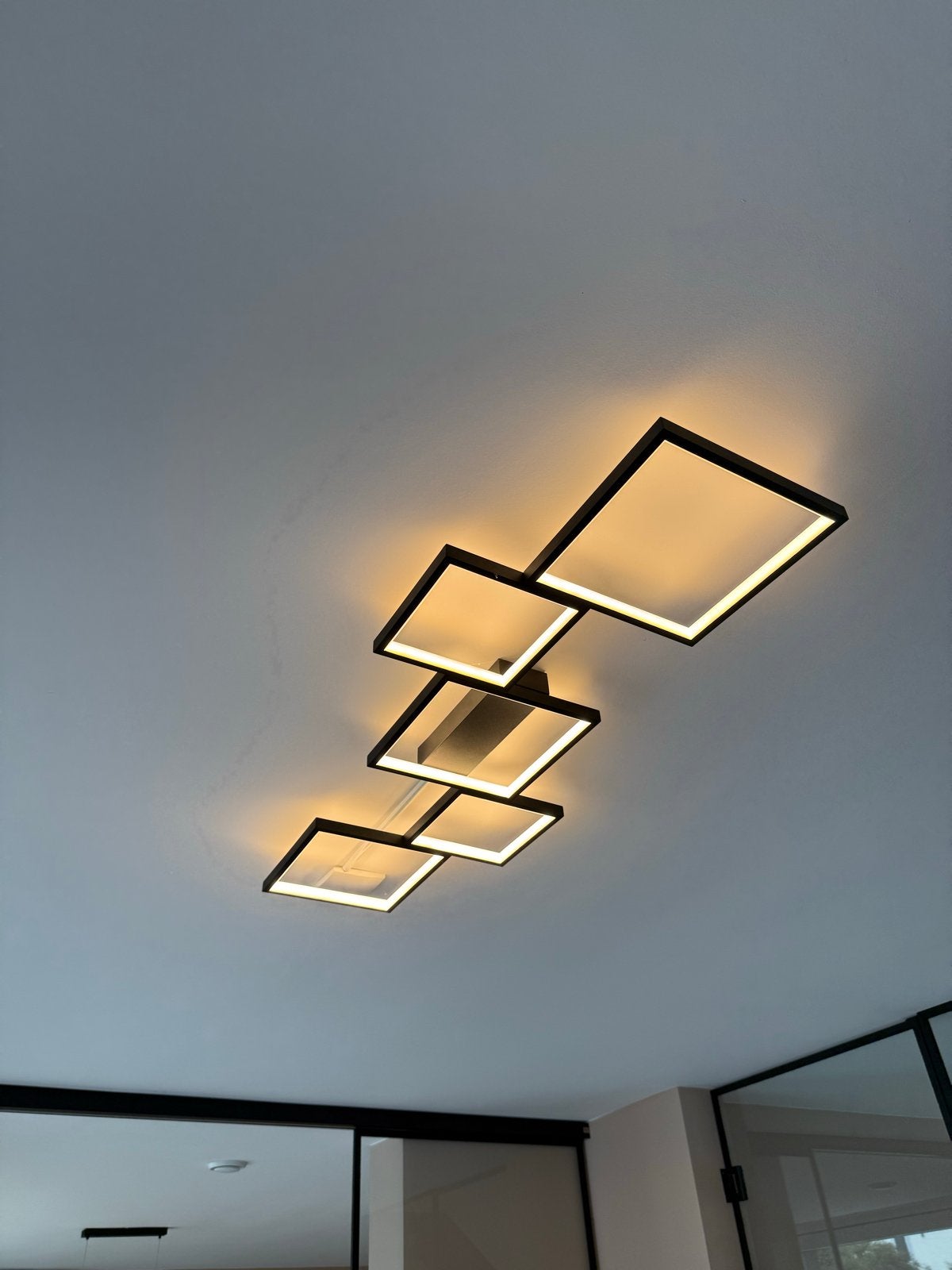 Moderne Zwarte Plafonnière 120x50cm, Gebruikt, Modern, Zwart, LED