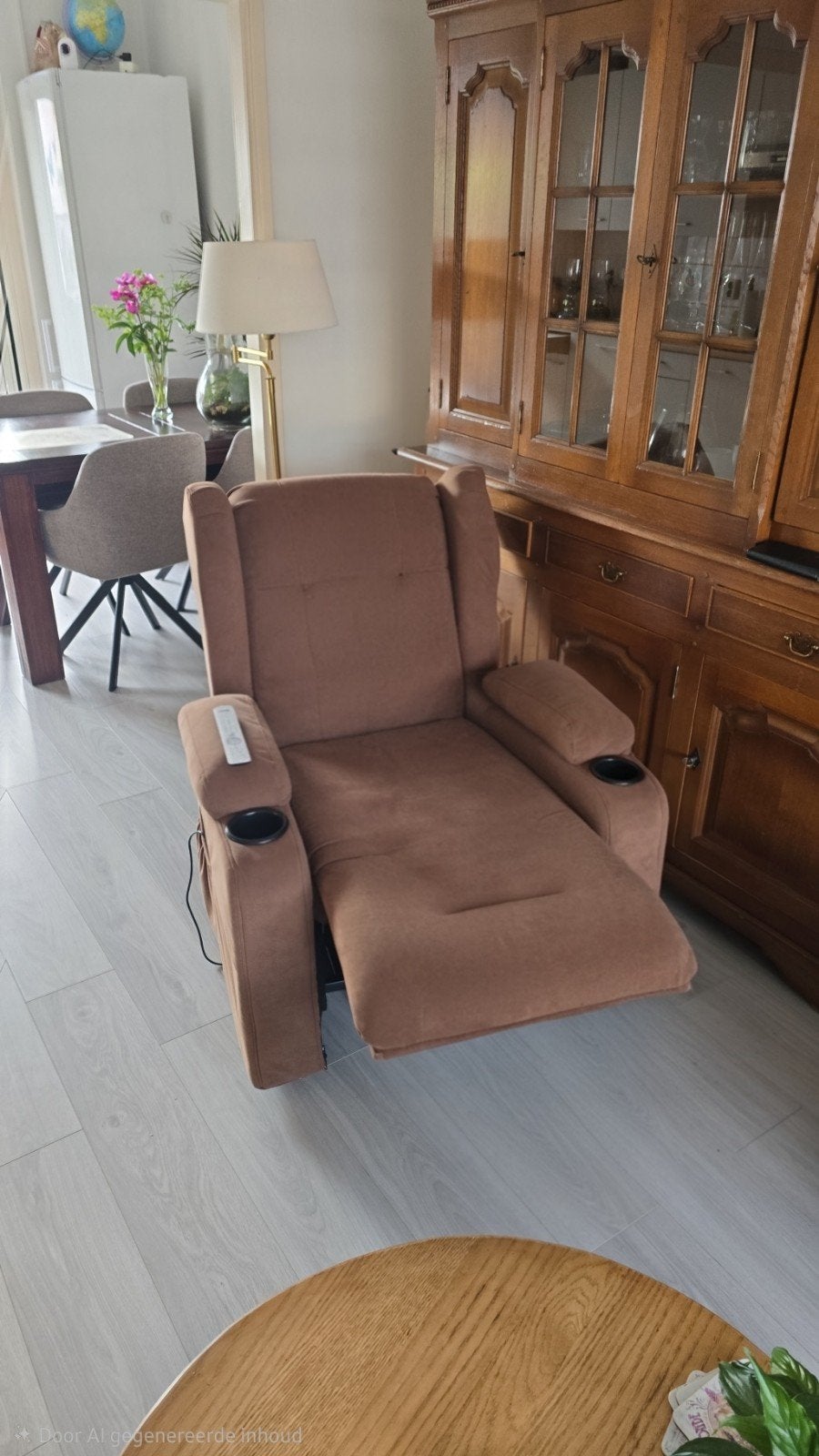 TE  KOOP  Sta op Stoel, Bruin, Modern, Comfort, Ophalen of Verzenden, Zo goed als nieuw