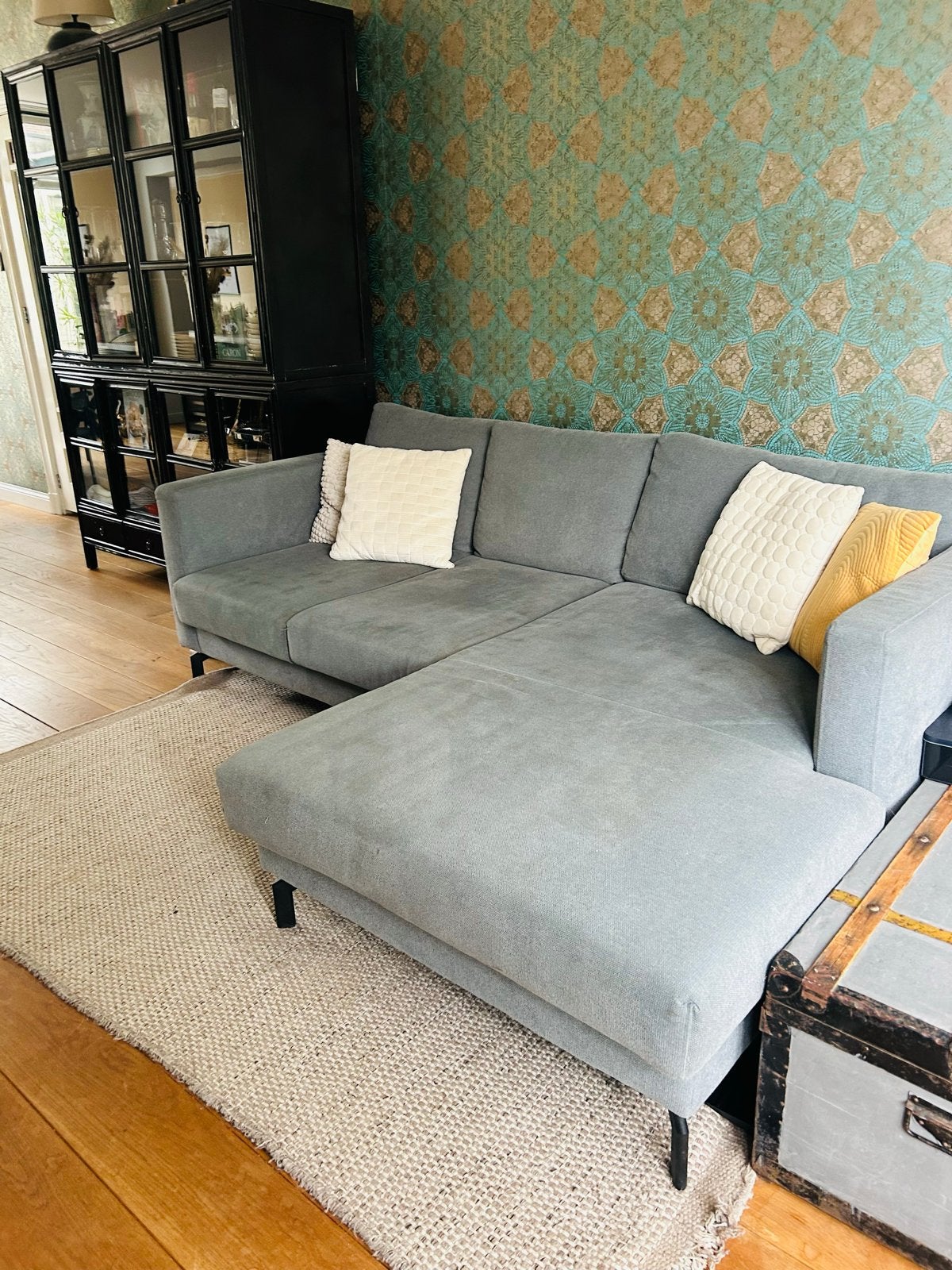 3-zits hoekbank met chaise longue - Gebruikt, Ophalen, Gebruikt, Hoekbank, Driepersoons