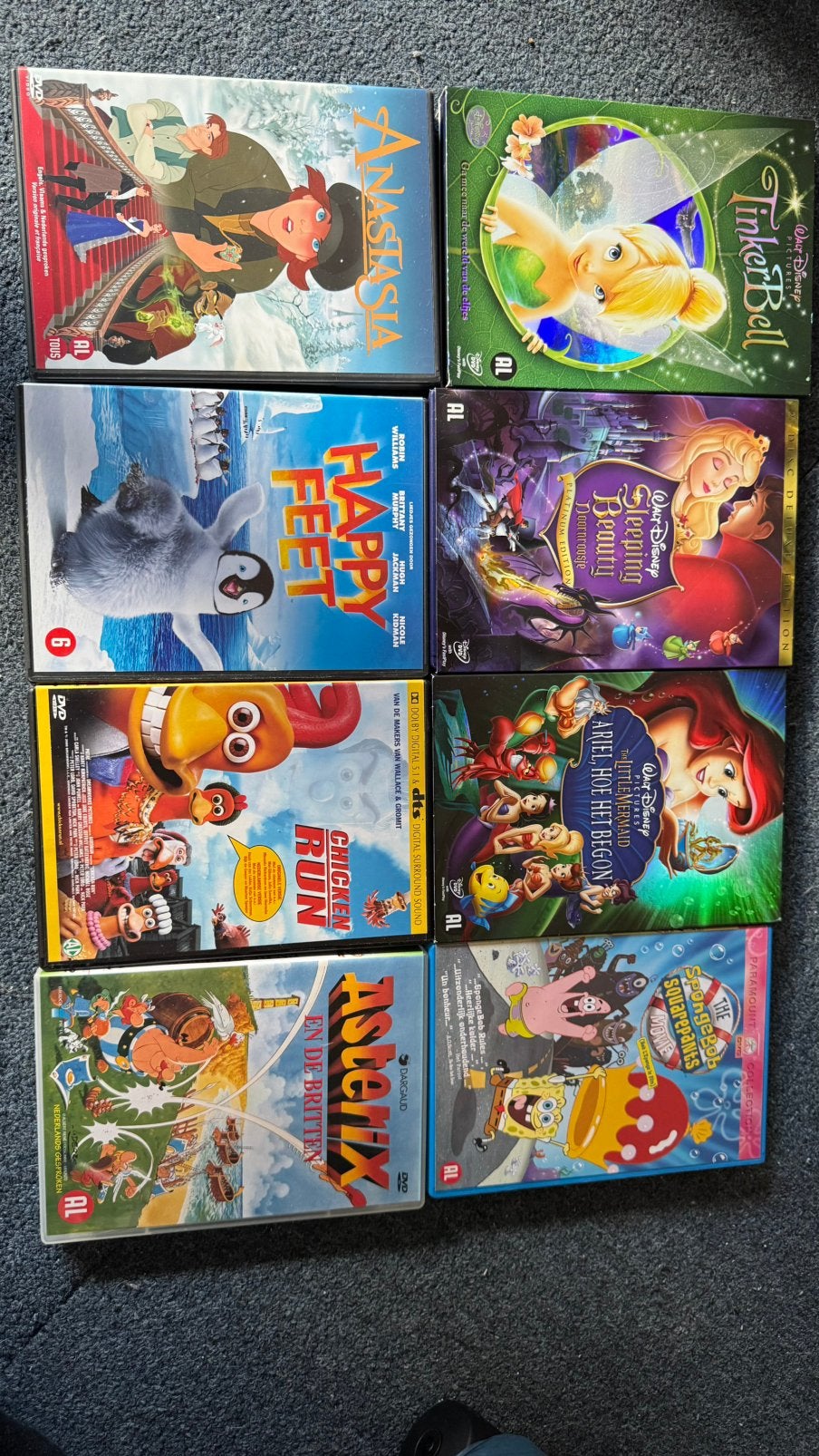 8 kinderfilms, Ophalen, Gebruikt, Alle leeftijden, Kinderprogramma's en -films