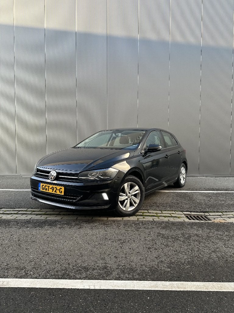 Volkswagen Polo 1.0 TSI 95pk 2019 Zwart, Auto's, Voorwielaandrijving, Stof, Zwart, Zwart