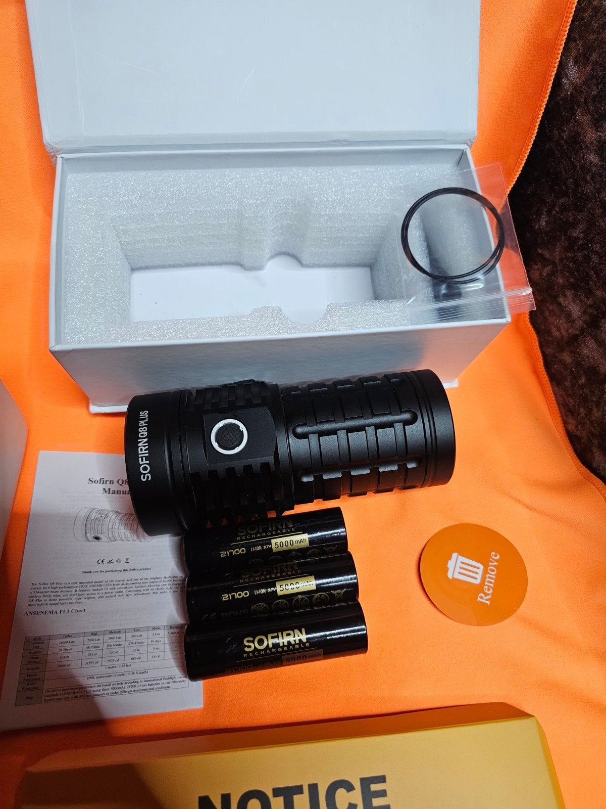 zaklamp Sofirn Q8 Plus oplaadbare accu nitecore fenix olight, Ophalen, Nieuw, Accu