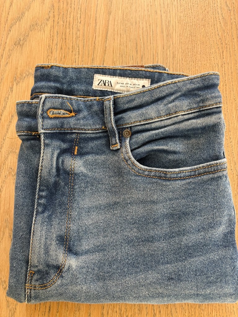 Zara broek, Kleding | Dames, Broeken en Pantalons, Blauw, Zara, Maat 42/44 (L), Ophalen of Verzenden