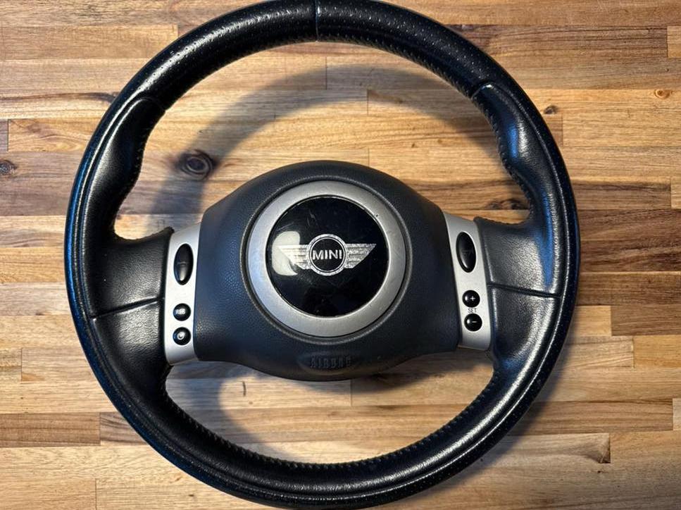 Mini Cooper R50 R53 leren stuurwiel met airbag en bediening, Ophalen, Gebruikt, Mini