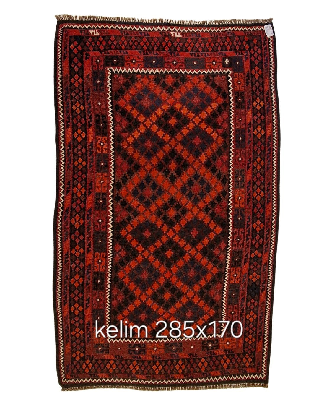 Tribal Kelim Afganistan 285x170 wollen vloerkleed, 1185VB, De handelmaatschappij, Kelim kilim wollen vloerkleed perzisch tapijt