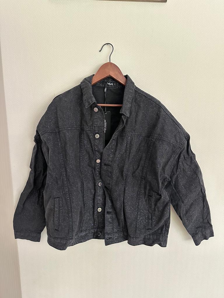 Most Wanted Nieuw Met Kaartje Spijkerjack Glitter, Maat 38/40 (M), Zwart, Nieuw, Ophalen of Verzenden